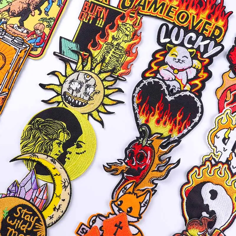 Cartoon Yellow Style Patch Skull Embroidered Patches For Clothing Thermoadhesive Patches On Clothes Iron On Patch Sewing Badges
Cartoon Yellow Style Patch Skull Embroidered Patches For Clothing Thermoadhesive Patches On Clothes Iron On Patch Sewing Badges