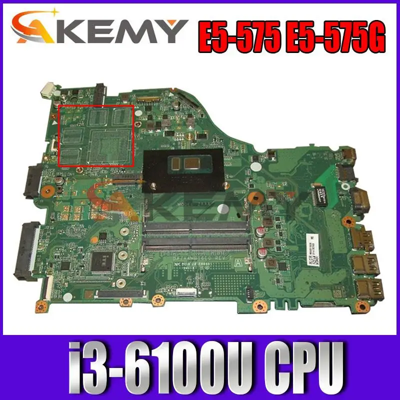 Материнская плата ZAA X32 DAZAAMB16E0 для ноутбука ACER F5-573 F5-573G, системная плата E5-574TG E5-575G, материнская плата для ноутбука с процессором i3-6100U 
Материнская плата ZAA X32 DAZAAMB16E0 для ноутбука ACER F5-573 F5-573G, системная плата E5-574TG E5-575G, материнская плата для ноутбука с процессором i3-6100U