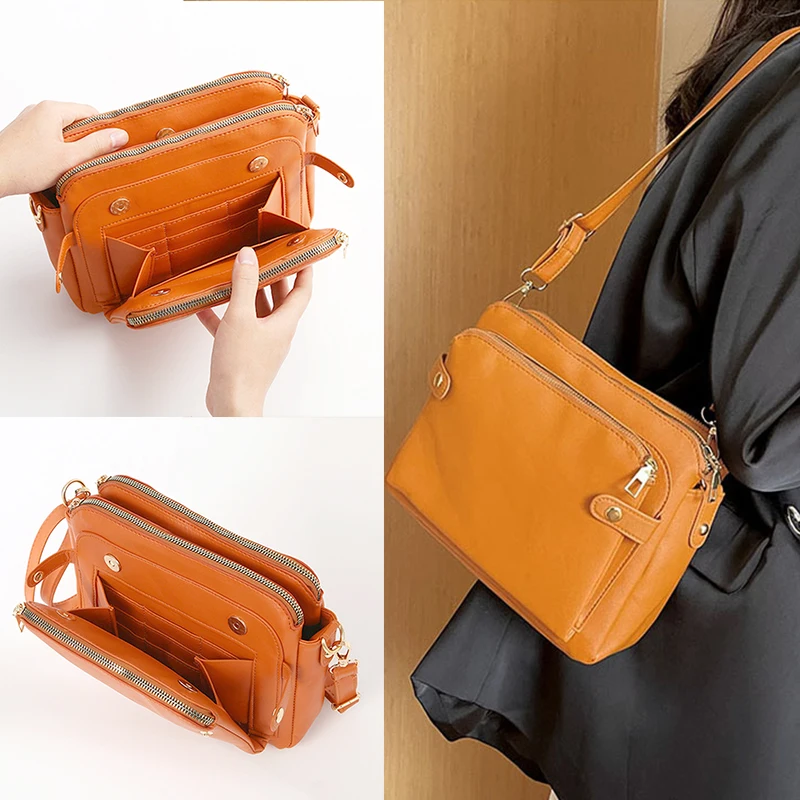 Three Layer Vintage Women Shoulder Bags Soft PU Leather Phone Crossbody Bag Ladies Purse Flap Clutch Female Small Messenger Bag
Three Layer Vintage Women Shoulder Bags Soft PU Leather Phone Crossbody Bag Ladies Purse Flap Clutch Female Small Messenger Bag