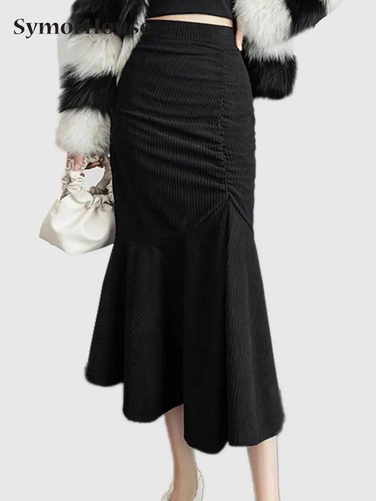 2022 Autumn Winter New Black Corduroy Skirts Women Elegant High Waist Ladies Casual Mermaid Wrap -Hips Skirt Female Faldas
2022 Autumn Winter New Black Corduroy Skirts Women Elegant High Waist Ladies Casual Mermaid Wrap -Hips Skirt Female Faldas