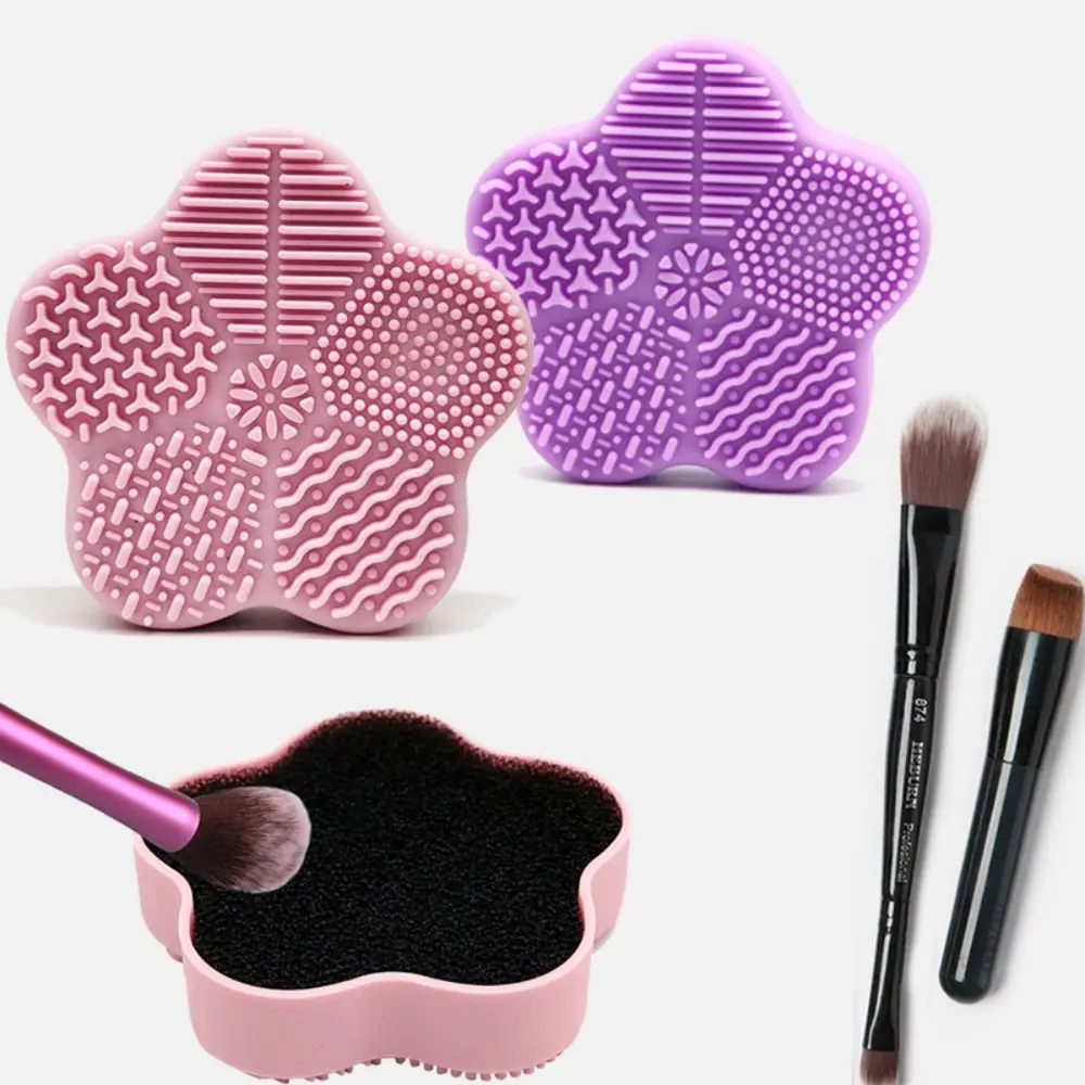 

Soft Silicone Scrubbing Pad Makeup Brush Cleaner Scrubber Board Powder Puff Cleaning Cosmetic Brush Cleaning Mat
