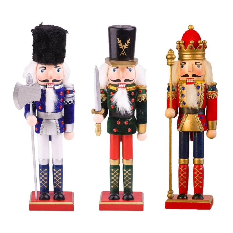 European Christmas Wood Nutcracker Soldier Ornament 30cm Wooden Model Supplies for Home Bar Bookshelf Party Decor
European Christmas Wood Nutcracker Soldier Ornament 30cm Wooden Model Supplies for Home Bar Bookshelf Party Decor