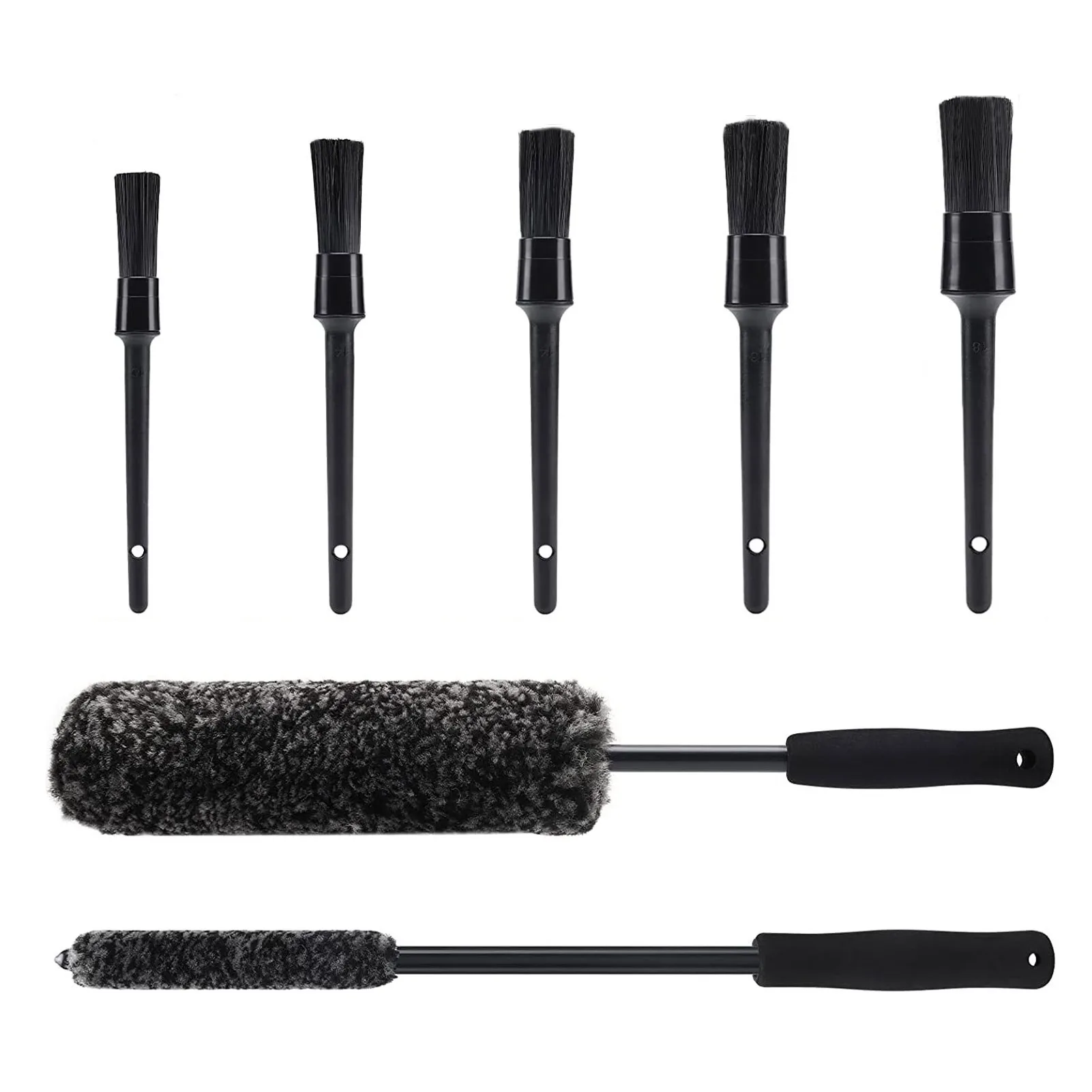 7 Pcs Wheel Brushes For Cleaning Wheels Synthetic Wool Car Rim Cleaning Brushes 2 Long Synthetic Wool Wheel Brush & 5 Car Wash
7 Pcs Wheel Brushes For Cleaning Wheels Synthetic Wool Car Rim Cleaning Brushes 2 Long Synthetic Wool Wheel Brush & 5 Car Wash