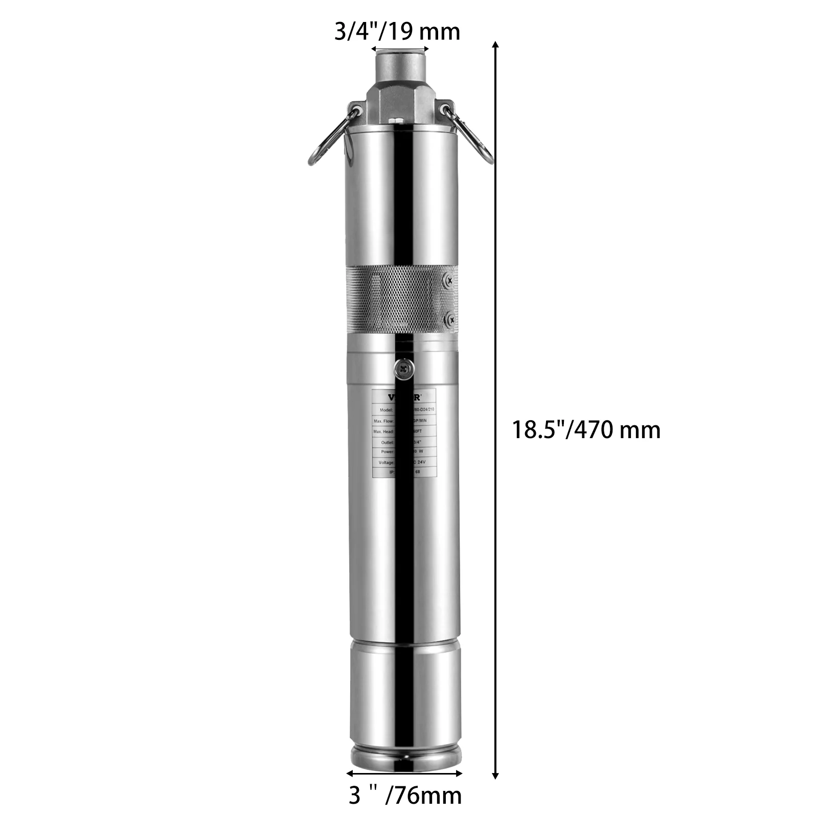 VEVOR 3" DC Solar Well Pump 48V 540W Submersible MPPT Controller Deep Bore Pumpfor Pool Pump fo Farm Ranch Sand Filter Pump
VEVOR 3" DC Solar Well Pump 48V 540W Submersible MPPT Controller Deep Bore Pumpfor Pool Pump fo Farm Ranch Sand Filter Pump