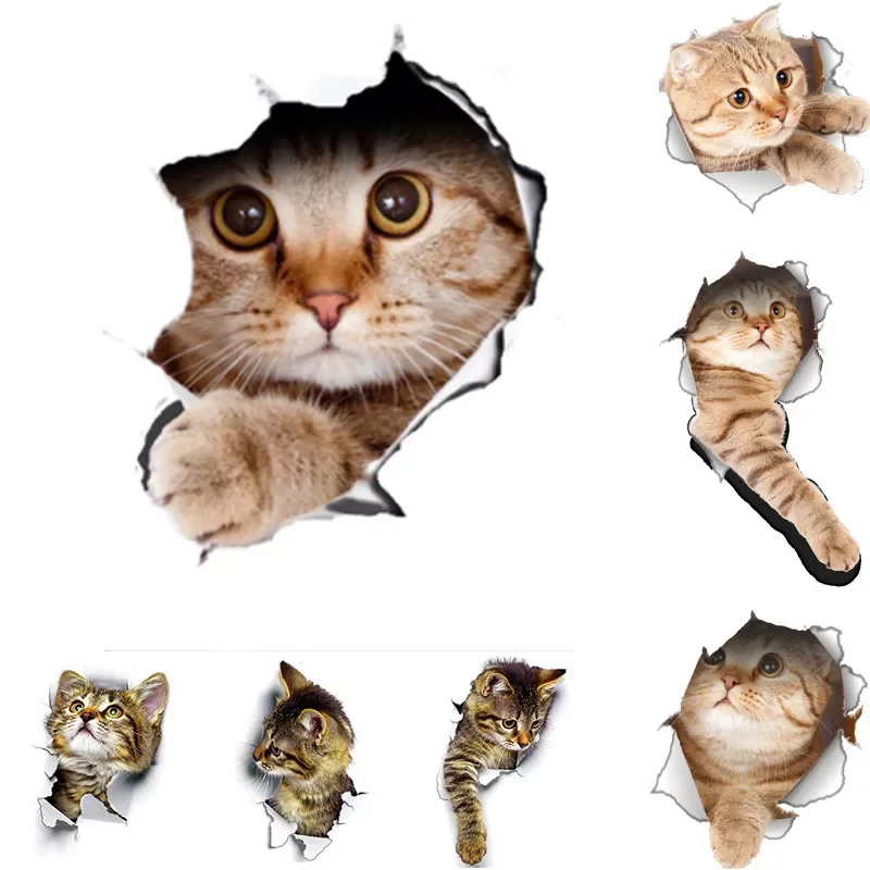 Cats 3D Wall Sticker Toilet Stickers Hole View Vivid Dogs Bathroom for Home Decoration Animals Vinyl Decals Art Sticker poster
Cats 3D Wall Sticker Toilet Stickers Hole View Vivid Dogs Bathroom for Home Decoration Animals Vinyl Decals Art Sticker poster