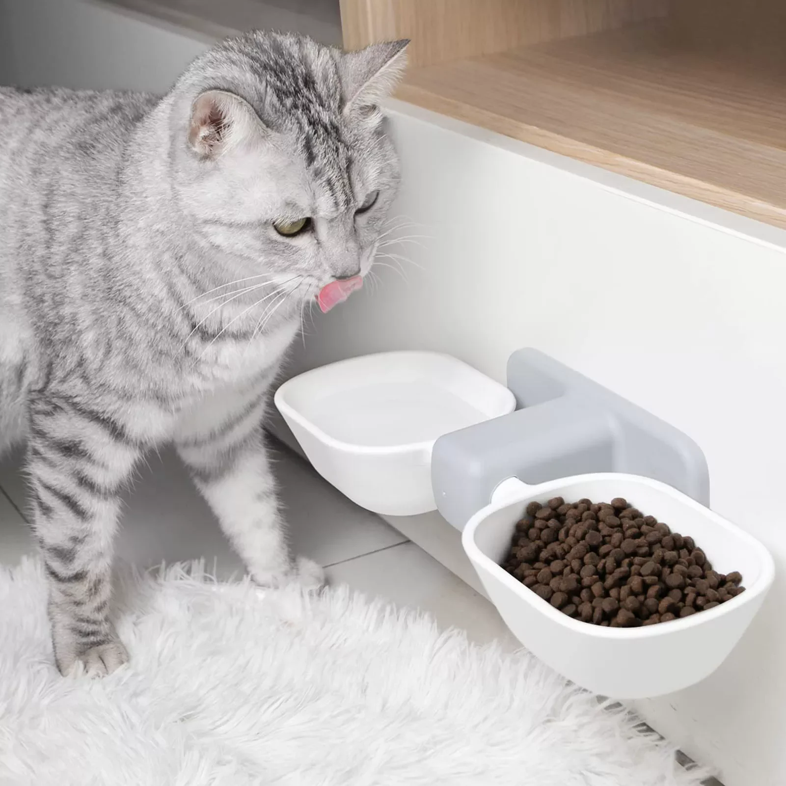 Adjustable Height Cat Feeder Double Pet Dog Cat Bowl Moisture-proof Dog Water Bowls Dual-purpose Wall Hanging Pet Feeding Bowl
Adjustable Height Cat Feeder Double Pet Dog Cat Bowl Moisture-proof Dog Water Bowls Dual-purpose Wall Hanging Pet Feeding Bowl