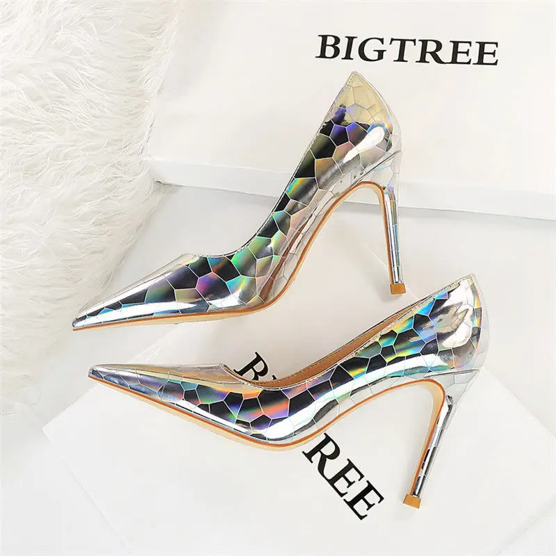 2022 Spring New European and American Colorful All-Match Silver High Heels Sexy Stiletto Large Size Shallow Mouth Classy Shoes
2022 Spring New European and American Colorful All-Match Silver High Heels Sexy Stiletto Large Size Shallow Mouth Classy Shoes