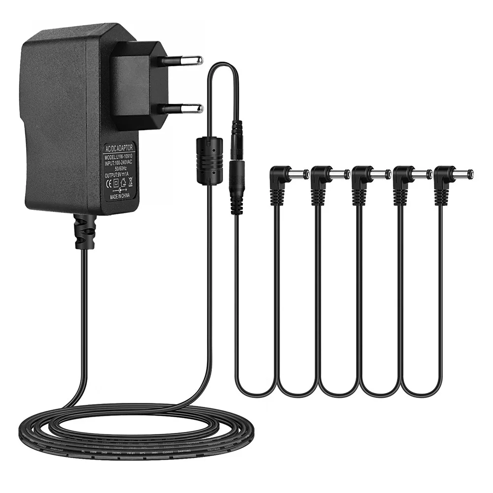 Guitar Pedal Power Adapter Daisy Chain Cable 1 to 5 Ways Guitar Effect Pedal Accessory 9V 850mA Adapter Converter
Guitar Pedal Power Adapter Daisy Chain Cable 1 to 5 Ways Guitar Effect Pedal Accessory 9V 850mA Adapter Converter