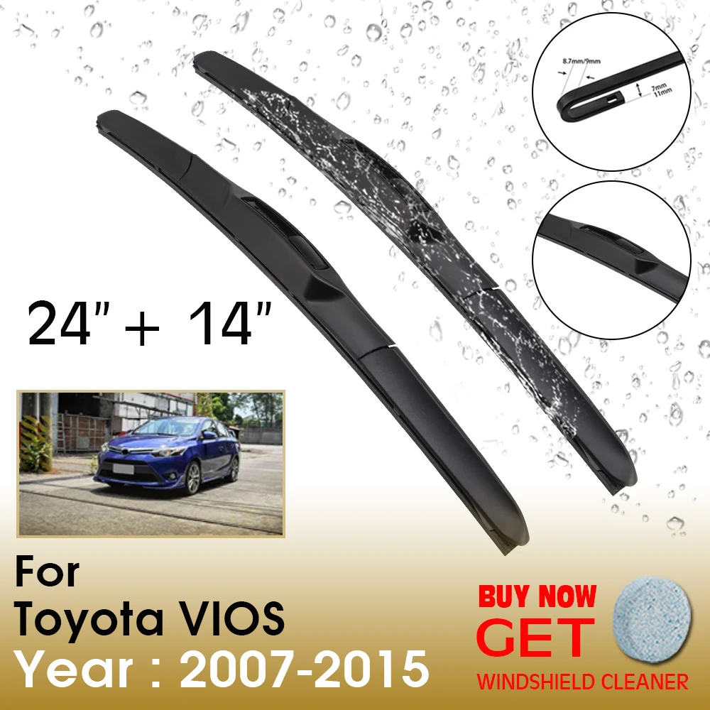 Car Wiper Blade For TOYOTA VIOS 24"+14" 2007-2015 Front Window Washer Windscreen Windshield Wipers Blades Accessories
Car Wiper Blade For TOYOTA VIOS 24"+14" 2007-2015 Front Window Washer Windscreen Windshield Wipers Blades Accessories