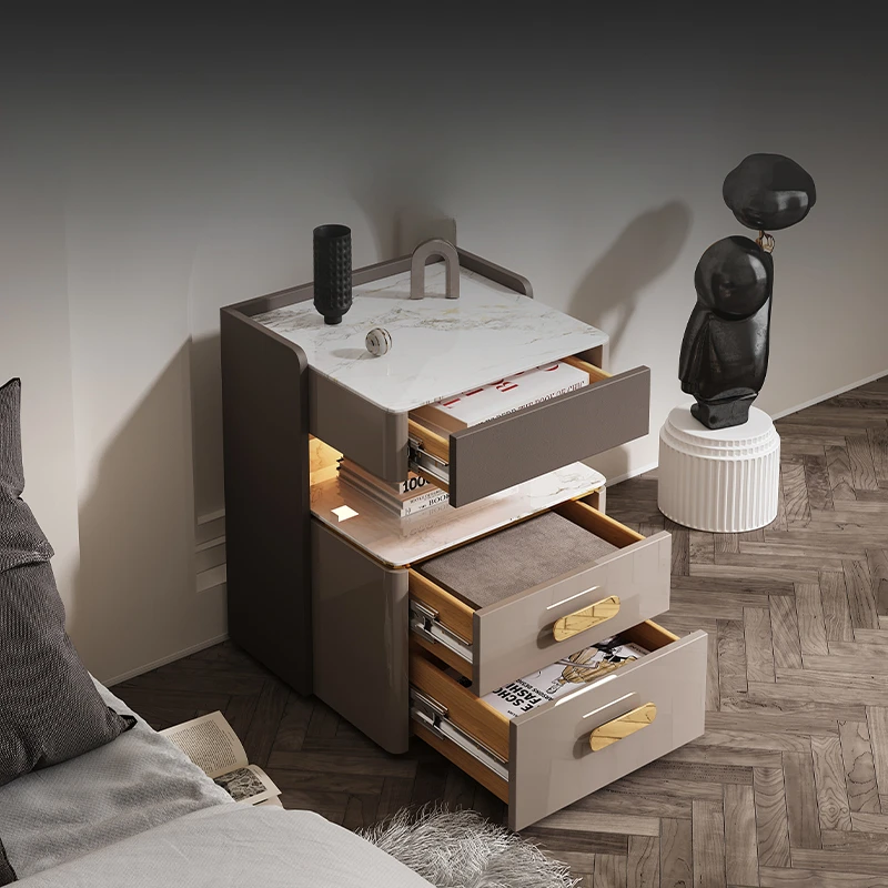 

Современные ночные столики в скандинавском стиле с выдвижными ящиками, роскошные тумбочки для хранения для спальни, гостиной, модная мебель для спальни, SR50NS