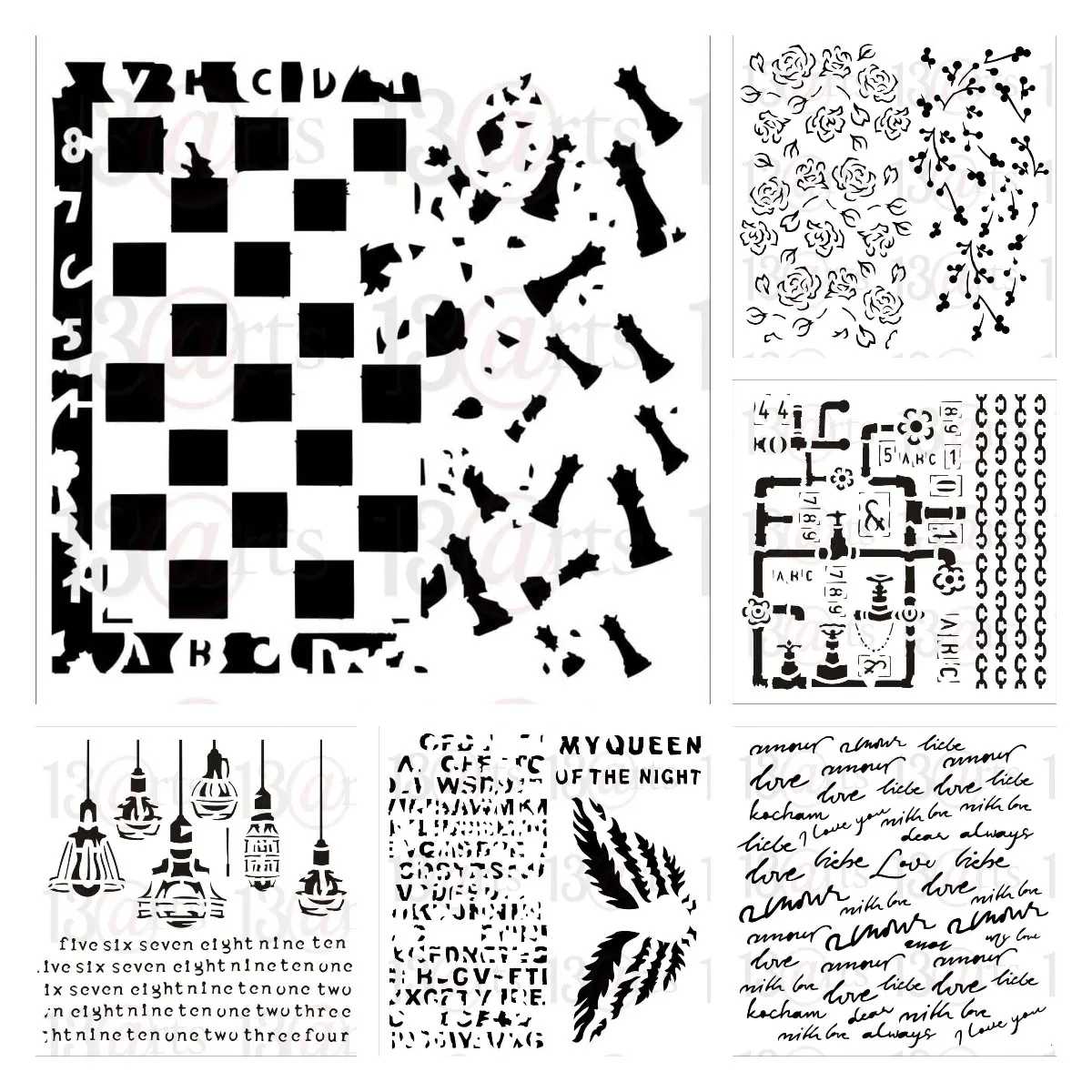 Love Letters Roses My Queen Chessboard Lamps Pipes Chain Layered Stencils Diy Scrapbook Photo Album Decor Painting Coloring Mold
Love Letters Roses My Queen Chessboard Lamps Pipes Chain Layered Stencils Diy Scrapbook Photo Album Decor Painting Coloring Mold