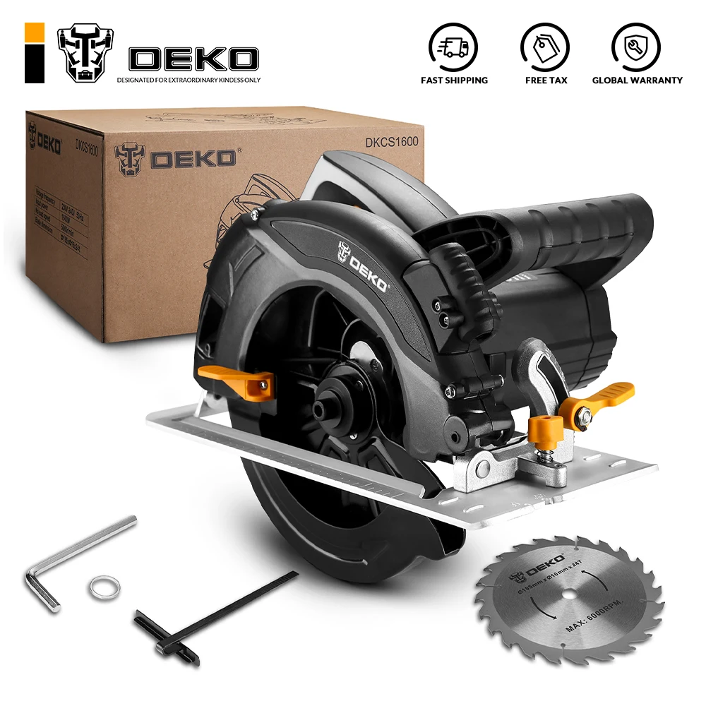 CIRCULAR SAW POWER TOOLS WITH LASER/SCALE RULER/BLADE/DUST PASSAGE HIGH POWER MULTI-FUNCTION ELECTRIC JIGSAW DEKO DKCS1600
CIRCULAR SAW POWER TOOLS WITH LASER/SCALE RULER/BLADE/DUST PASSAGE HIGH POWER MULTI-FUNCTION ELECTRIC JIGSAW DEKO DKCS1600