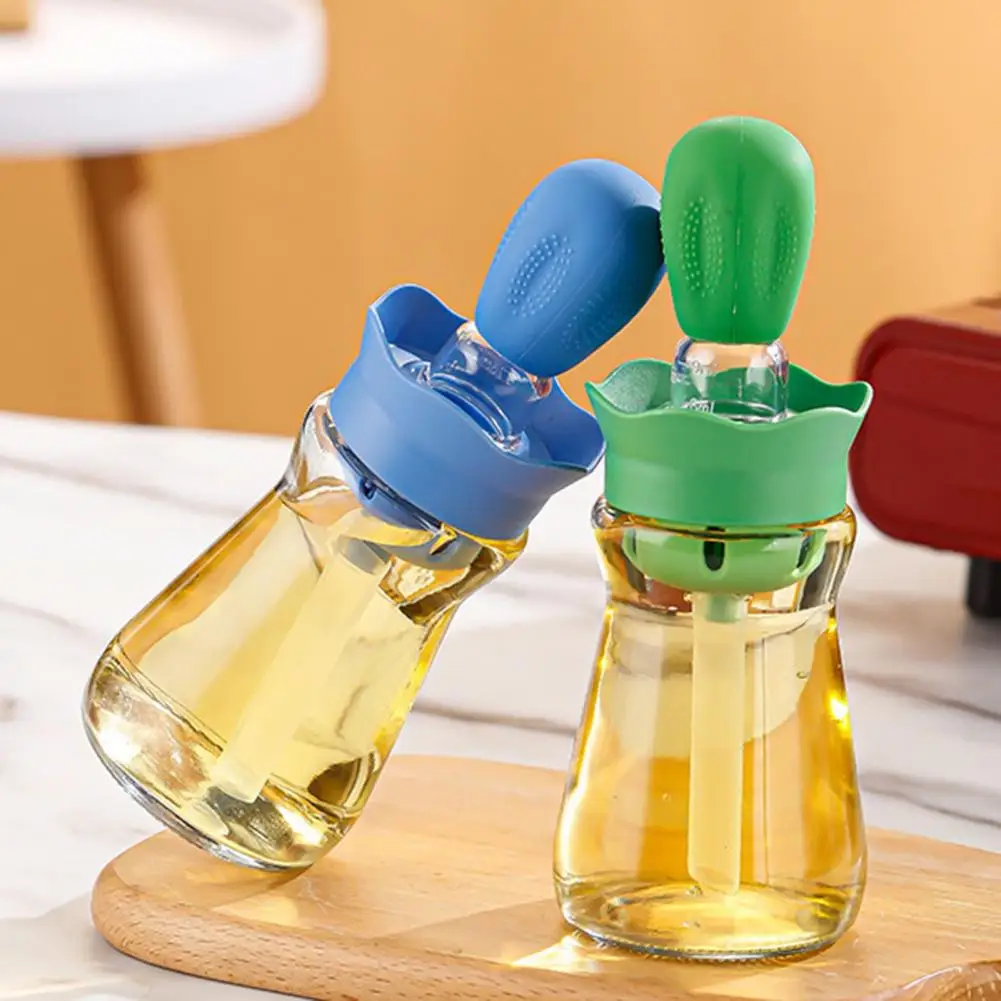 200ML 2 in 1 Glass Oil Bottle with Silicone Brush Clear Control Soft Bristles Creative Cactus Olive Oil Dispenser for Kitchen
200ML 2 in 1 Glass Oil Bottle with Silicone Brush Clear Control Soft Bristles Creative Cactus Olive Oil Dispenser for Kitchen
