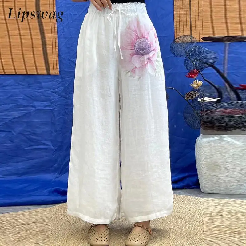 Брюки женские винтажные из хлопка и льна, повседневные свободные прямые длинные штаны с цветочным принтом, с карманами, с эластичным поясом,...
Брюки женские винтажные из хлопка и льна, повседневные свободные прямые длинные штаны с цветочным принтом, с карманами, с эластичным поясом,...