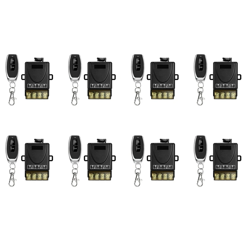 8X 433Mhz 220V Water Pump Remote Control Switch 1Ch 30A Receiver Module ON/OFF Wireless RF Transmitter For Light LED
8X 433Mhz 220V Water Pump Remote Control Switch 1Ch 30A Receiver Module ON/OFF Wireless RF Transmitter For Light LED