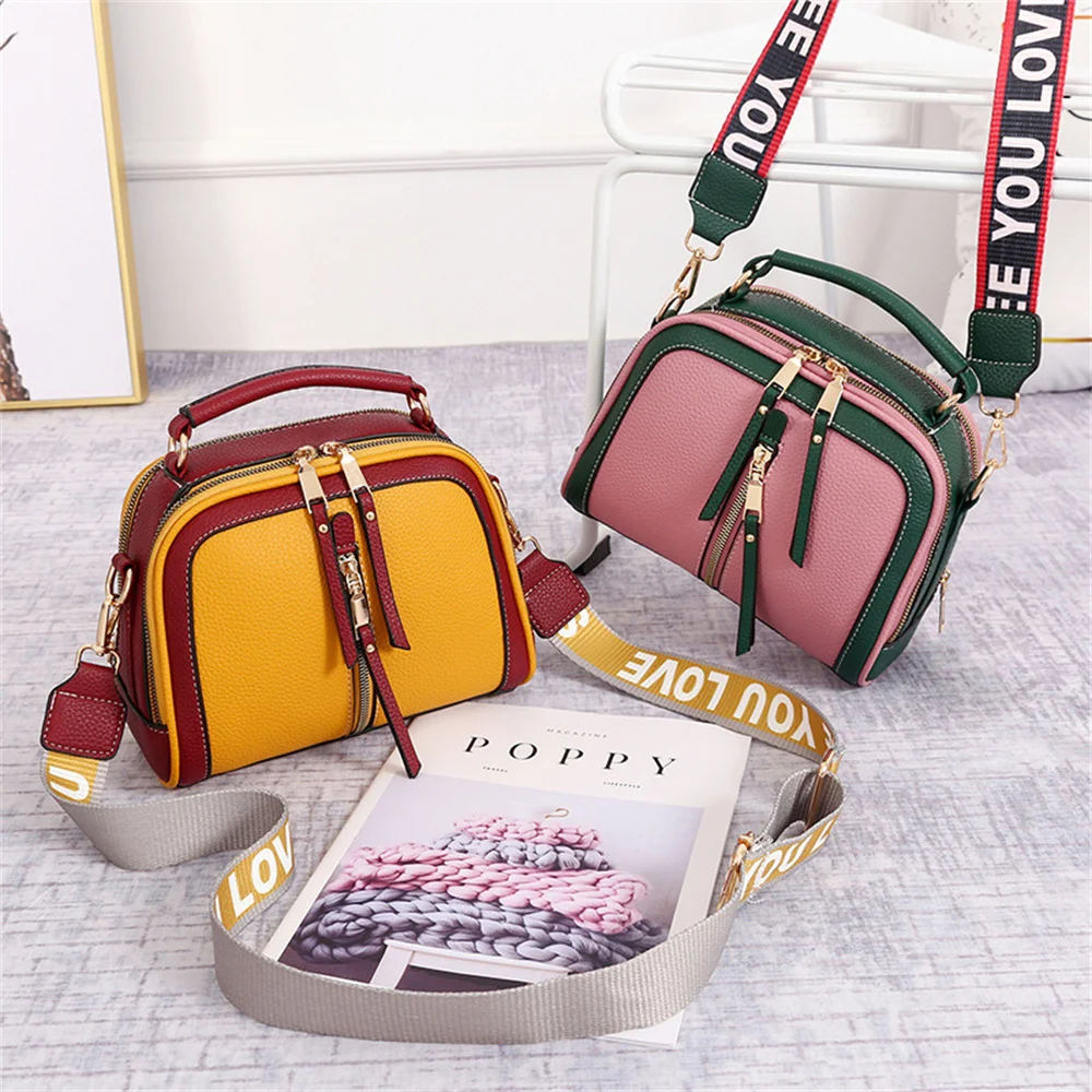 Fashion Stitching Shoulder Bag Women PU Leather Handbag Luxury Crossbody Bag New Chains Square Bag Lady Purse
Fashion Stitching Shoulder Bag Women PU Leather Handbag Luxury Crossbody Bag New Chains Square Bag Lady Purse