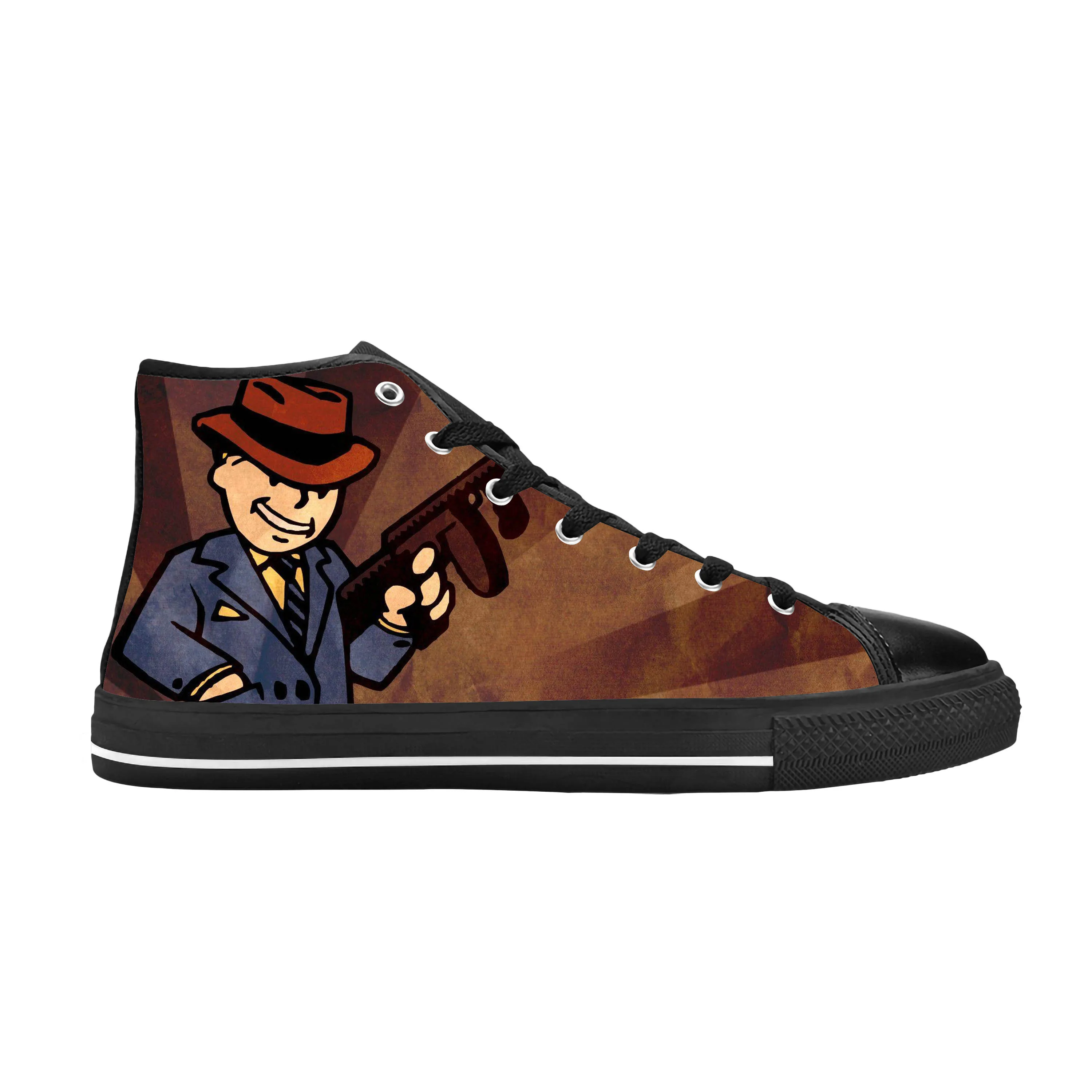 

Video Game Anime Cartoon Manga Fallout Vault Boy Casual Cloth Shoes High Top Comfortable Breathable 3D Print Men Women Sneakers