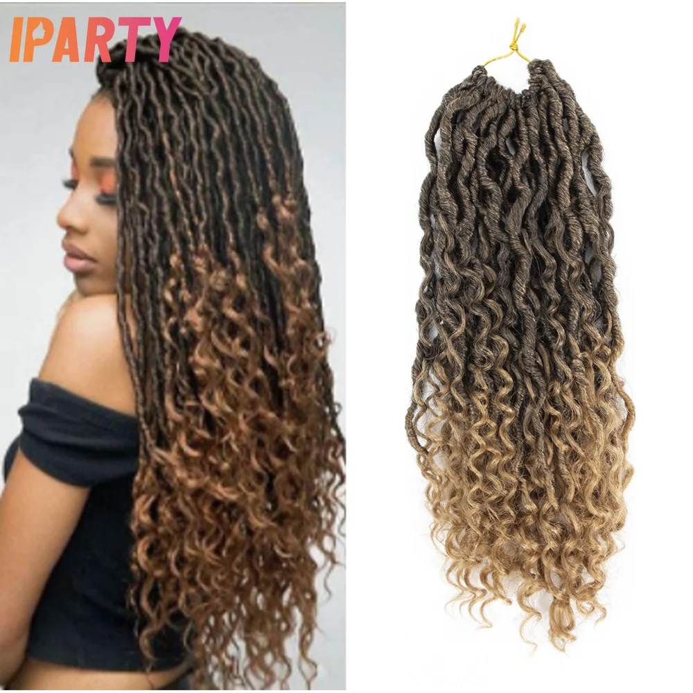 

Iparty Faux Locs Synthetic Crochet Braid Hair For Black Women Ombre Copper Hair Extension Multi Size Multi Color Optional Daily