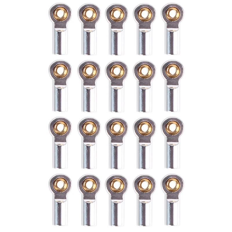 20Pcs Metal M3 Link Tie Rod End Ball Joint For 1/10 RC Car Crawler AXIAL SCX10 D90 D110 Tamiya CC01,Silver 
20Pcs Metal M3 Link Tie Rod End Ball Joint For 1/10 RC Car Crawler AXIAL SCX10 D90 D110 Tamiya CC01,Silver