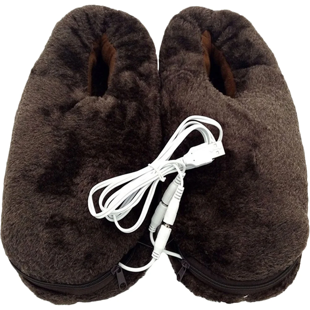 

Slippers Usb Heated Foot Electric Heating Warmer Shoes Plush Warmers Women Feet Winter Rechargeable Pad Boots Warm Warming