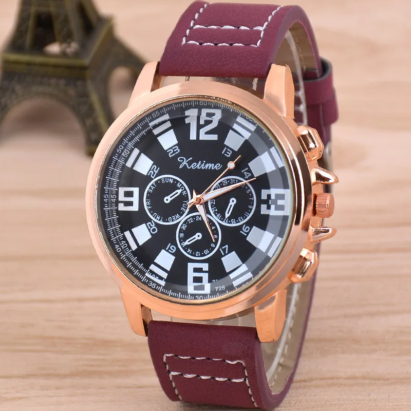New Round Quartz Fashion Business Dial Casual Wrist Watches Leather Strap Fashionable Clock Waterproof Wristwatch for Men
New Round Quartz Fashion Business Dial Casual Wrist Watches Leather Strap Fashionable Clock Waterproof Wristwatch for Men