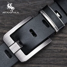 New Leather Cowhide Mens Belt Fashion Metal Alloy Pin Buckle Adult Luxury Brand Jeans Business Casual Waist Male Strap Brand