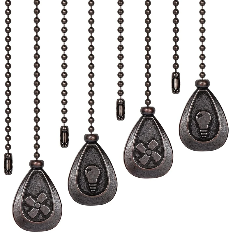 Ceiling Fan Pull Chains,4Pcs Bronze Extension Fan, Lamp Pull Chain Decorative Extender Ornament Fan Chain Connector
Ceiling Fan Pull Chains,4Pcs Bronze Extension Fan, Lamp Pull Chain Decorative Extender Ornament Fan Chain Connector