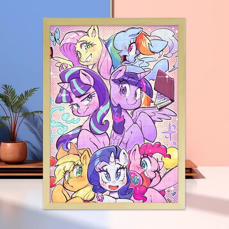 Деревянная головоломка My Little Pony Twilight Sparkle Pinkie Pie с рисунком радужного пони сделай