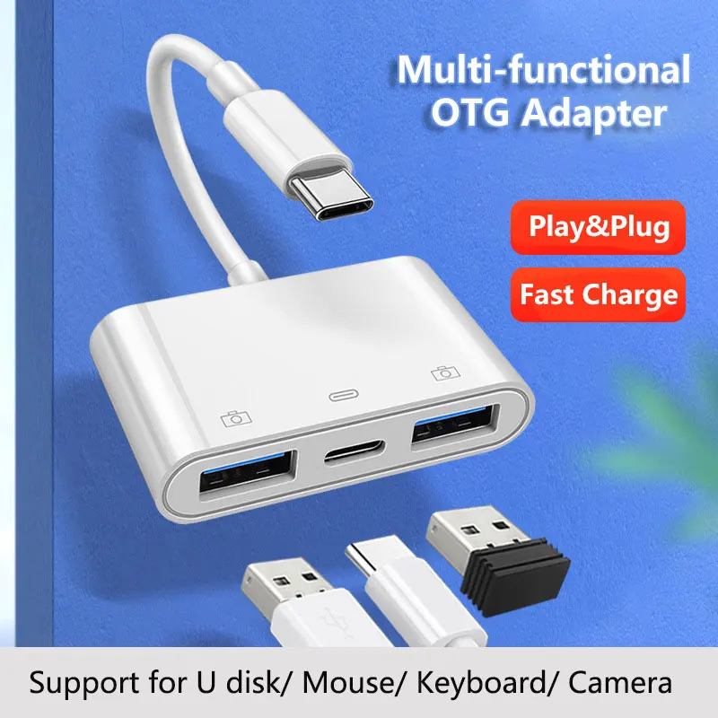 Адаптер OTG типа C 3 в 1, USB 3,0 PD, кабель для быстрой зарядки, сплиттер, U-диск, ридер, концентратор для планшетов, аксессуары для ноутбуков и ПК
Адаптер OTG типа C 3 в 1, USB 3,0 PD, кабель для быстрой зарядки, сплиттер, U-диск, ридер, концентратор для планшетов, аксессуары для ноутбуков и ПК
