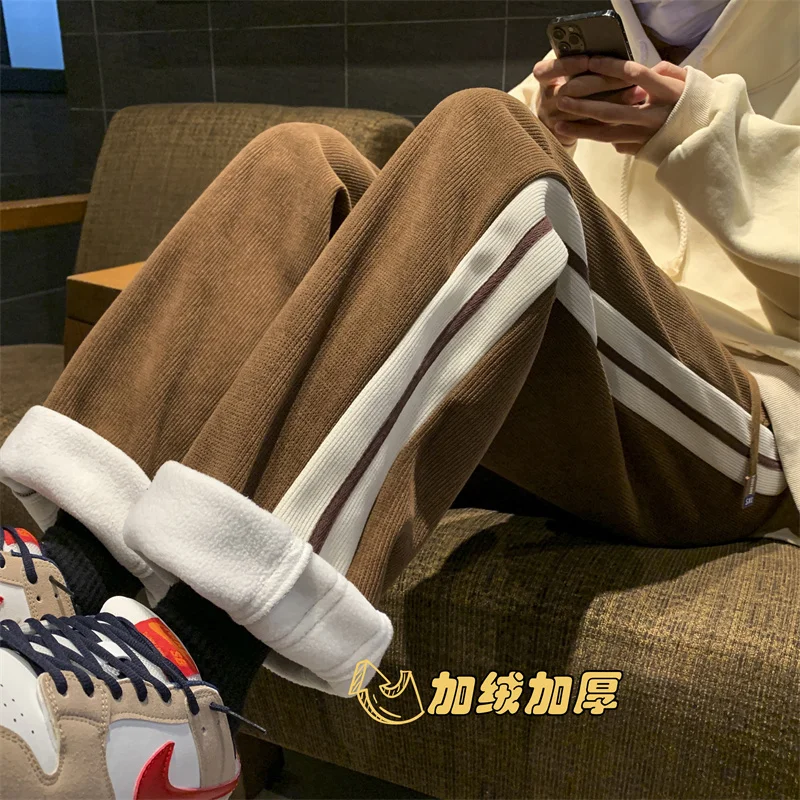 Hybskr Striped Warm Men Casual Pants Fleece Winter Thicken Fashion Man Streetwear Hip Hop New Brand Male Baggy Harajuku Pants
Hybskr Striped Warm Men Casual Pants Fleece Winter Thicken Fashion Man Streetwear Hip Hop New Brand Male Baggy Harajuku Pants