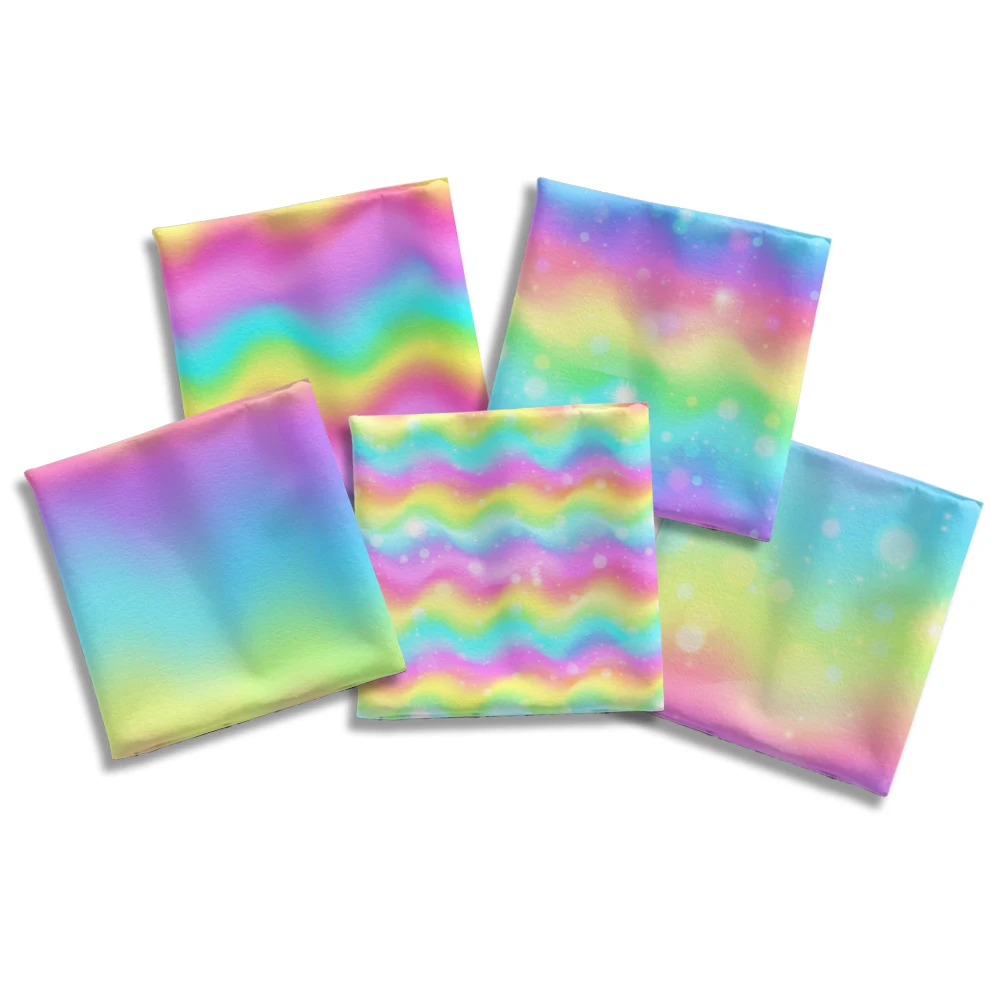 Rainbow Tone Pattern Print Peach Skin Fabric Atchwork Quilting Quarters DIY Sewing Fabric Cover 50*145cm
Rainbow Tone Pattern Print Peach Skin Fabric Atchwork Quilting Quarters DIY Sewing Fabric Cover 50*145cm