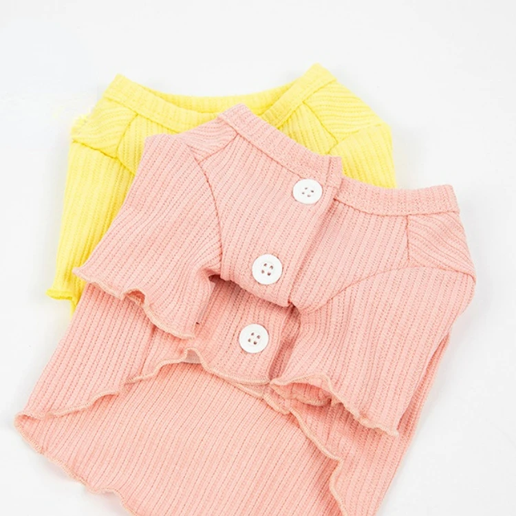 Pet Sweet Solid Colour Dog Shirt Kitten Puppy Clothes Poodle Dog Shirt for Small Dog Spring Summer
Pet Sweet Solid Colour Dog Shirt Kitten Puppy Clothes Poodle Dog Shirt for Small Dog Spring Summer