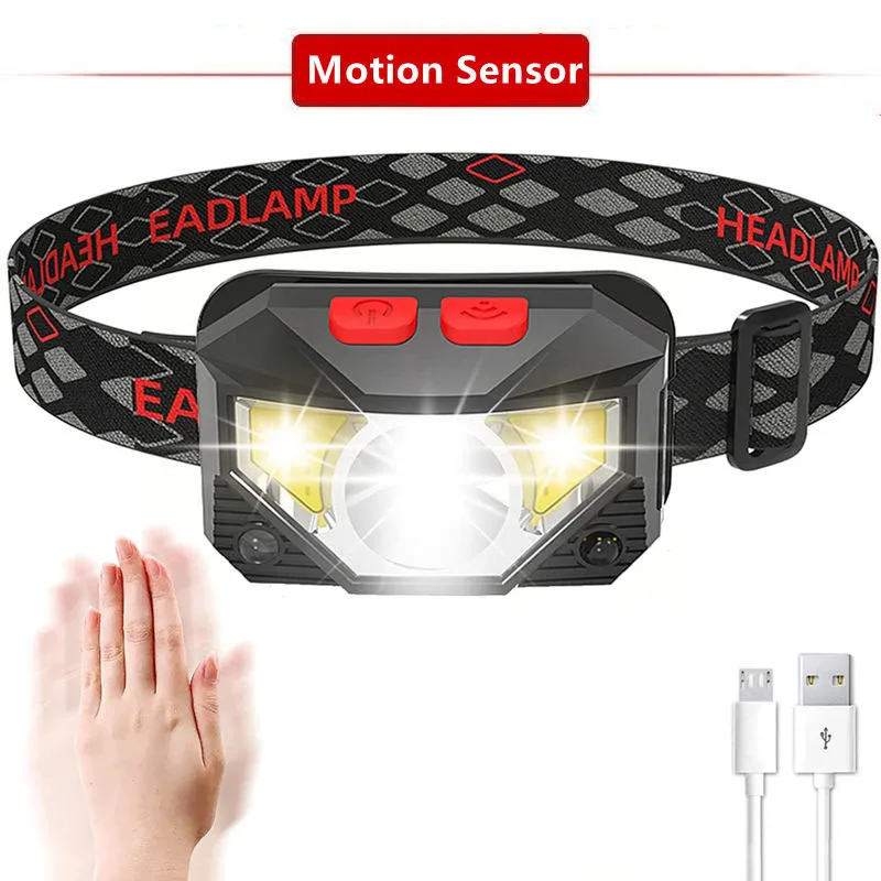 8 Modes Handfress Rechargeable Motion Sensor Highlight Waterproof Headlight Suitable for Outdoor Camping, Running,Fishing
8 Modes Handfress Rechargeable Motion Sensor Highlight Waterproof Headlight Suitable for Outdoor Camping, Running,Fishing