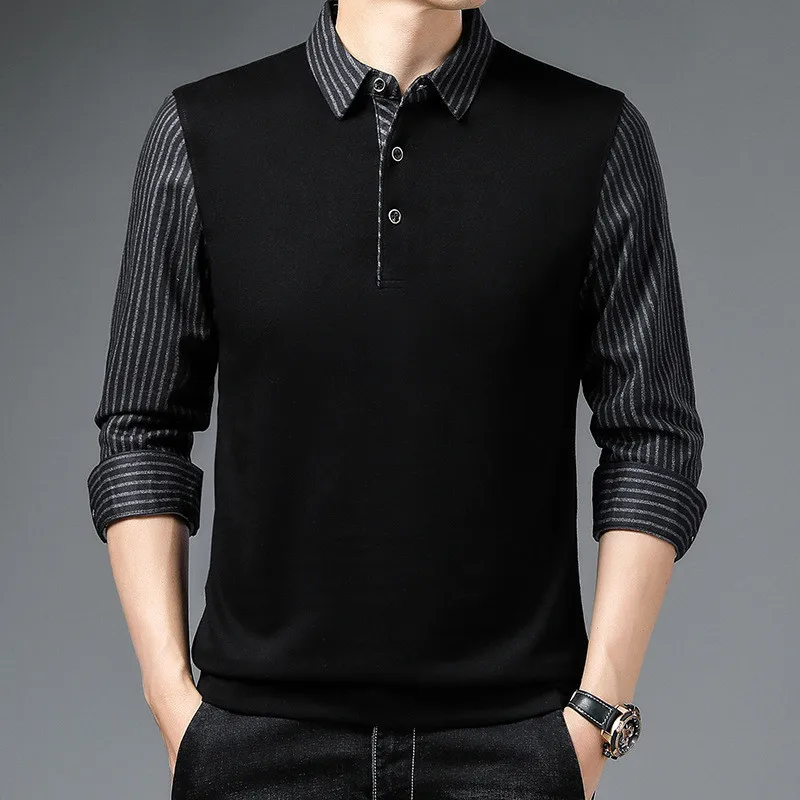 2023 New Fashion Men Striped Polo Shirts for Men Solid Color Casual Designer Long Sleeve Tops Button Collar Men's Clothing
2023 New Fashion Men Striped Polo Shirts for Men Solid Color Casual Designer Long Sleeve Tops Button Collar Men's Clothing
