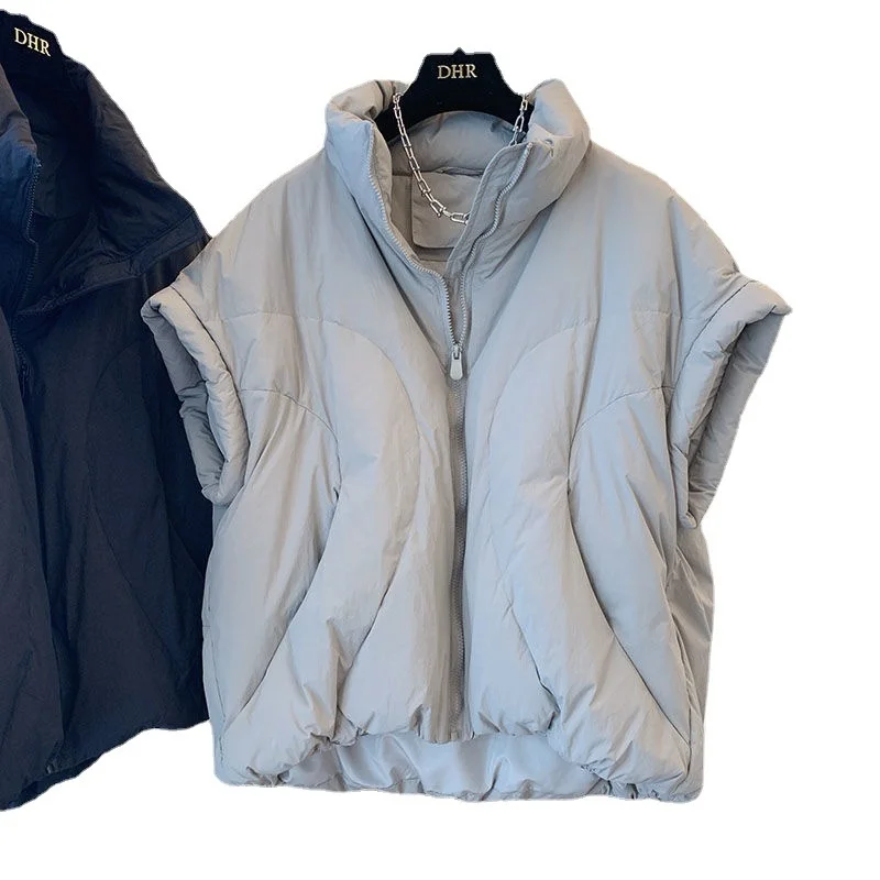 Women Puffer Vest Winter Thick Warm Clothes Solid Loose Down Vest Jacket Female Casual Fashion Sleeveless Streetwear Outerwear
Women Puffer Vest Winter Thick Warm Clothes Solid Loose Down Vest Jacket Female Casual Fashion Sleeveless Streetwear Outerwear
