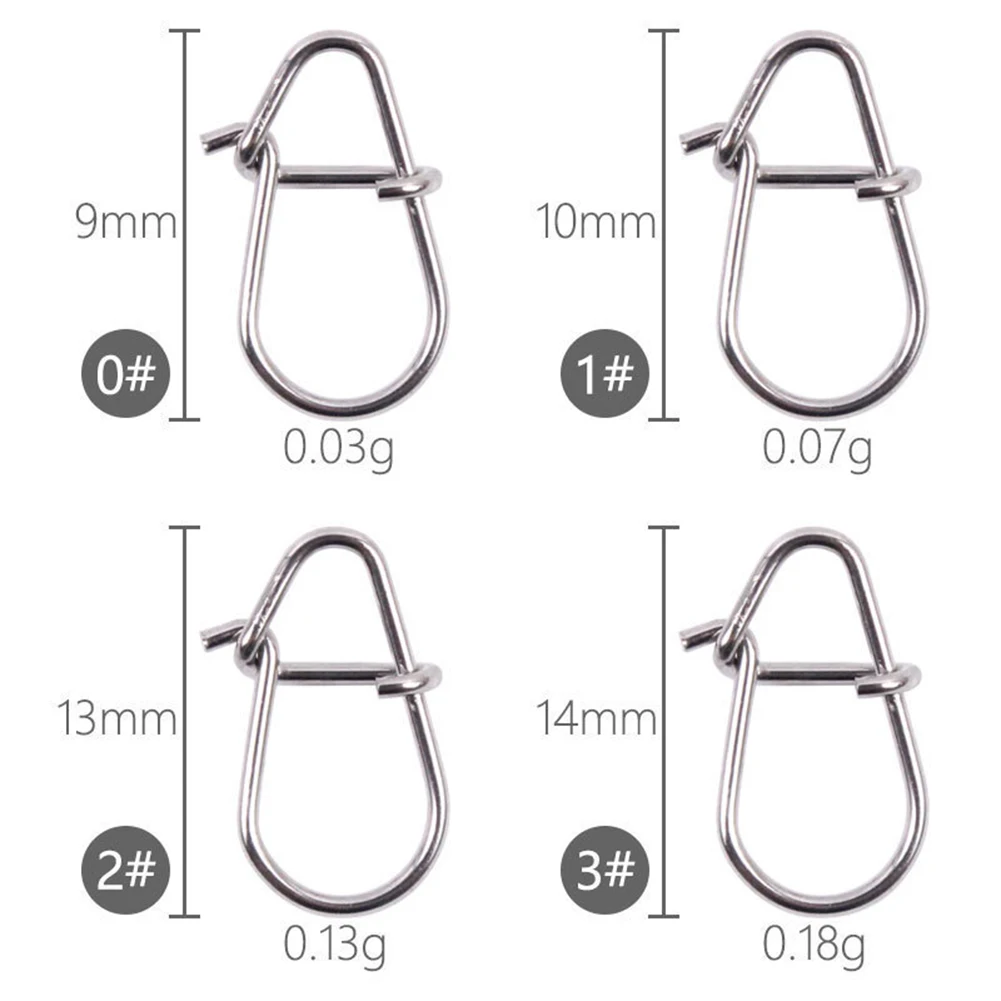 100pcs Fishing Hook Snap Pin Fast Lock Clips Rolling Swivels Stainless Steel Safety Connector Fishing Accessories Tackle
100pcs Fishing Hook Snap Pin Fast Lock Clips Rolling Swivels Stainless Steel Safety Connector Fishing Accessories Tackle