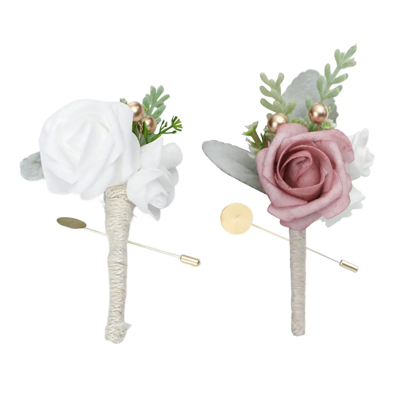 Wedding Men Boutonniere with Pin Accessories Corsage for Best Man Anniversary Marriage Prom
Wedding Men Boutonniere with Pin Accessories Corsage for Best Man Anniversary Marriage Prom