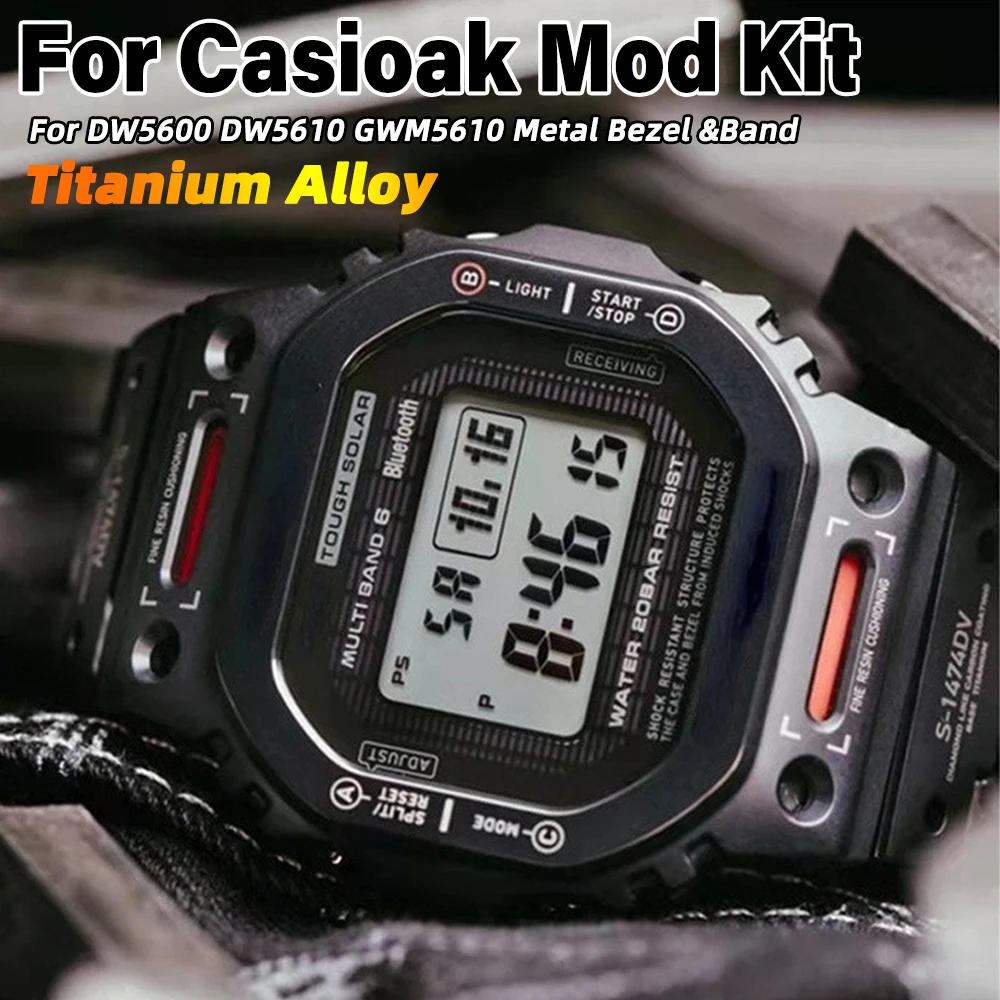 Titanium Alloy Modification Kit For Casioak DW5600 DW5610 GWM5610 Metal Bezel Case Frame Steel Band Retrofit Accessaries Kit
Titanium Alloy Modification Kit For Casioak DW5600 DW5610 GWM5610 Metal Bezel Case Frame Steel Band Retrofit Accessaries Kit