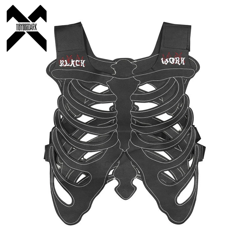 Hip Hop Men Women Sleeveless Cargo Vest PU Skull Streetwear Back Big Bone Backpack Vests Jacket Techwear Waistcoat Outwear
Hip Hop Men Women Sleeveless Cargo Vest PU Skull Streetwear Back Big Bone Backpack Vests Jacket Techwear Waistcoat Outwear