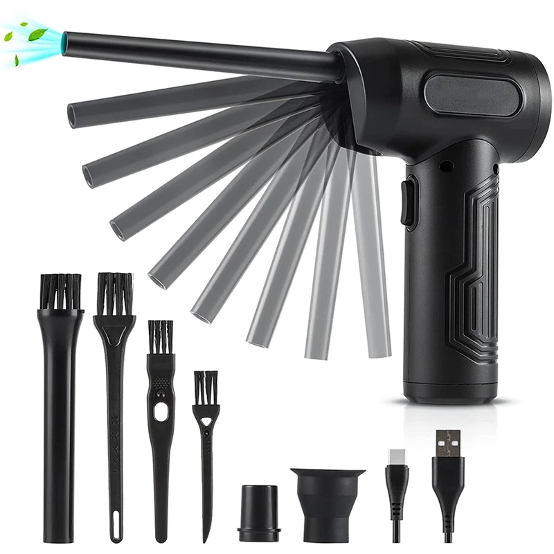 Cordless Air Duster Air Blower For Computer With 50000 RPM Improved Motor Electric Compressed Air Duster For Keyboard PC
Cordless Air Duster Air Blower For Computer With 50000 RPM Improved Motor Electric Compressed Air Duster For Keyboard PC