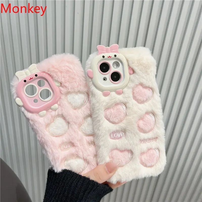 Korean Cute Love Heart Plush Warm Fluffy Phone Case For iPhone 14 Pro Max Case 13 Pro 12 11 Furry Soft Silicone Back Cover Coque
Korean Cute Love Heart Plush Warm Fluffy Phone Case For iPhone 14 Pro Max Case 13 Pro 12 11 Furry Soft Silicone Back Cover Coque