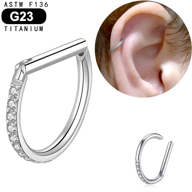 Nose Piercing Titanium Nose Ring D Shape Zircon Septum Tragus Piercing Ear Cartilage Helix Earring Sexy Jewelry for Women
Nose Piercing Titanium Nose Ring D Shape Zircon Septum Tragus Piercing Ear Cartilage Helix Earring Sexy Jewelry for Women