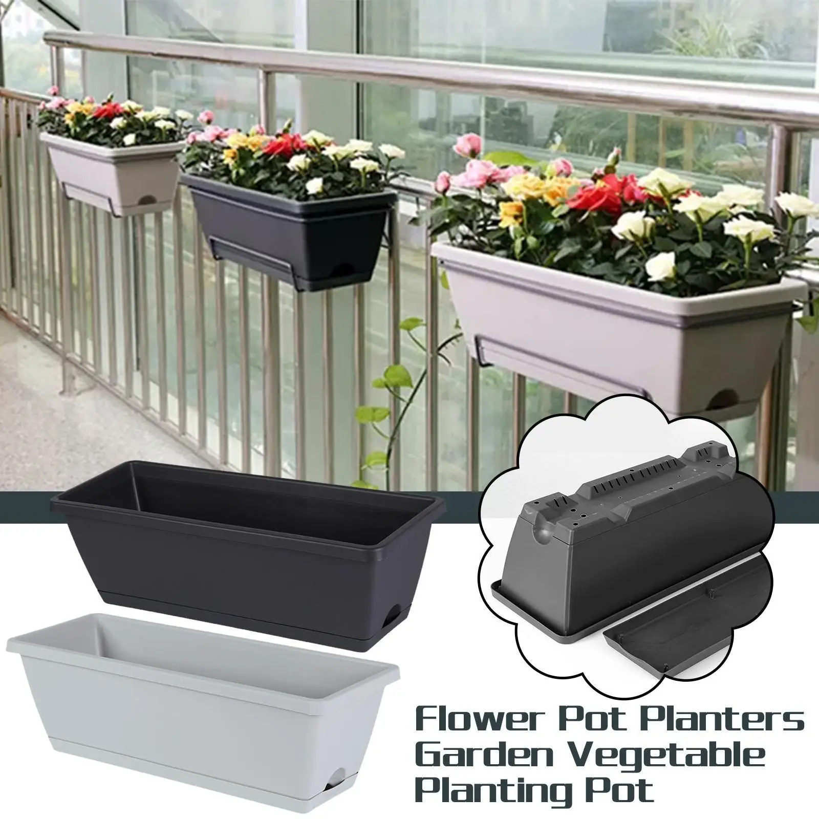 Rectangular Flower Pot With Tray Large Planting Balcony Trough Garden Family Vegetable Planting Plant Groove Pot Plan C7k8
Rectangular Flower Pot With Tray Large Planting Balcony Trough Garden Family Vegetable Planting Plant Groove Pot Plan C7k8