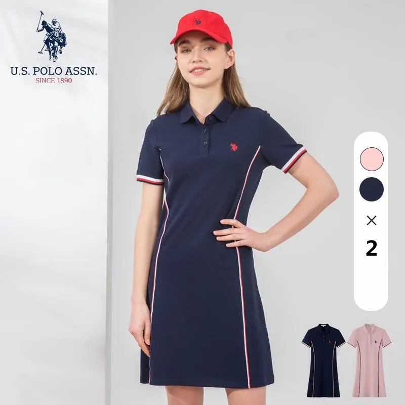 U.S. Polo Assn. Cotton Ladies Casual Dress Slim Belt Embroidered Polo Skirt Comfortable Breathable Short Sleeve T-Shirt Dress
U.S. Polo Assn. Cotton Ladies Casual Dress Slim Belt Embroidered Polo Skirt Comfortable Breathable Short Sleeve T-Shirt Dress