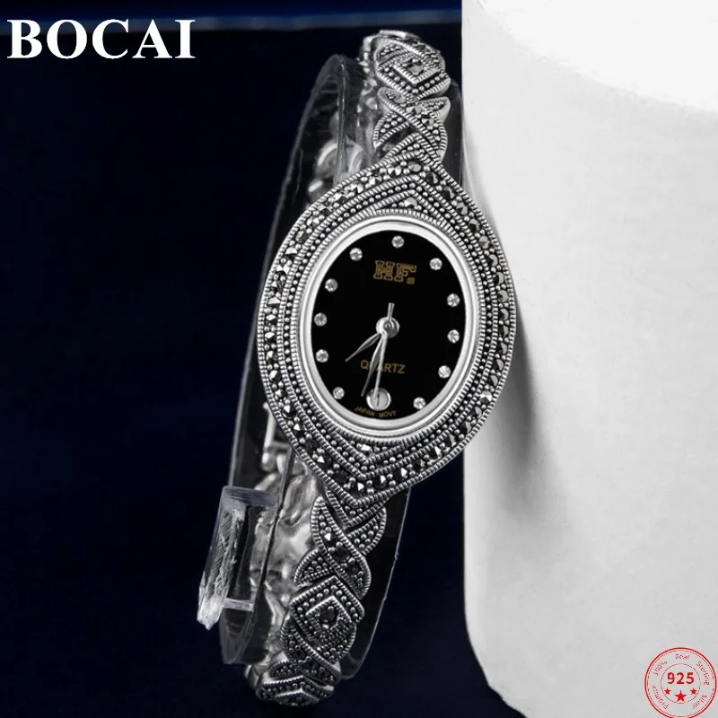 BOCAI S925 Sterling Silver Bracelets for Women 2023 New Women's Fashion Classic Pure Argentum Watch-strap Bangle Wrist-watch
BOCAI S925 Sterling Silver Bracelets for Women 2023 New Women's Fashion Classic Pure Argentum Watch-strap Bangle Wrist-watch
