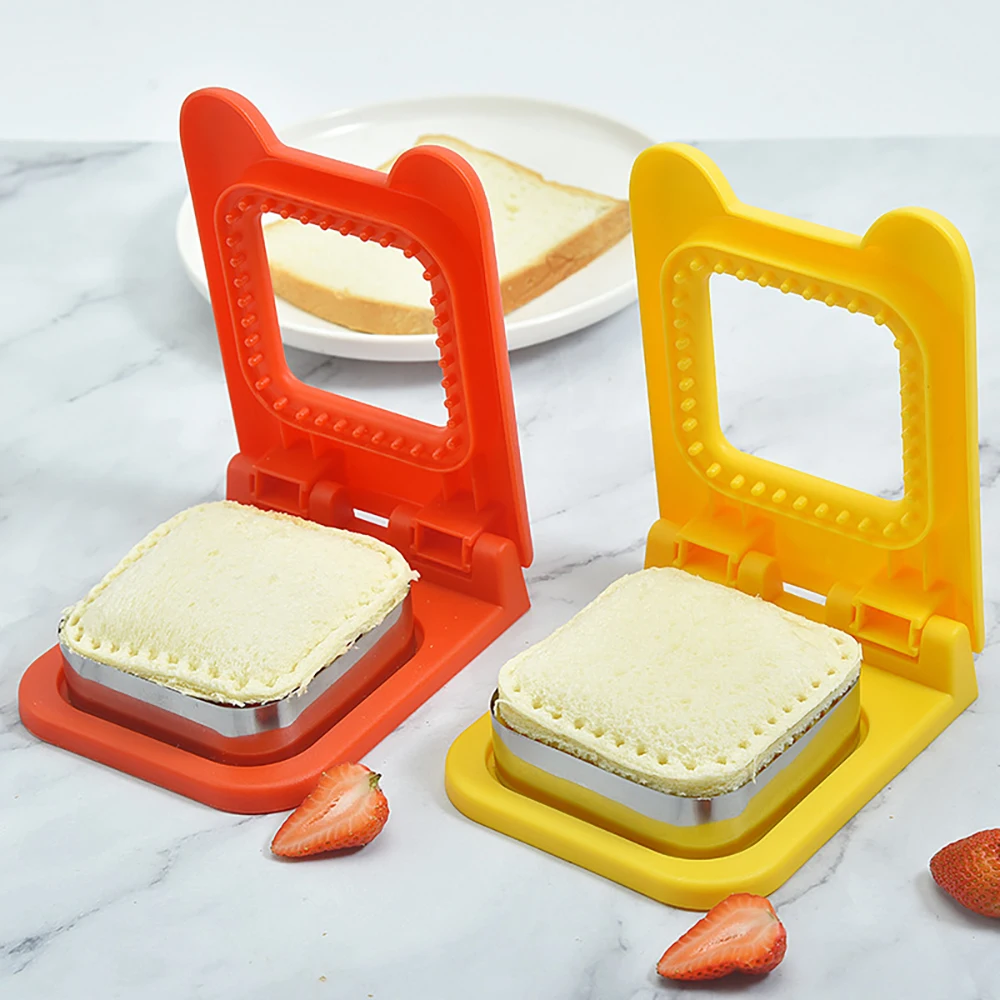 

DIY Sandwich Cutters Mould Square Food Toast Bread Mold for Kids Breakfast Vegetable Cutting Molds Baking Accessories