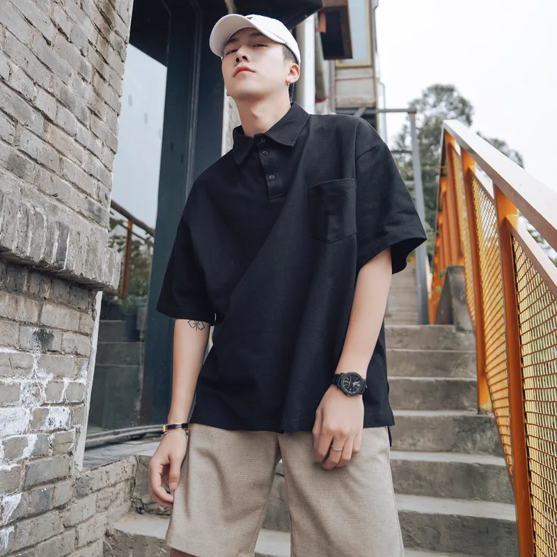 Summer Men's Polos Soild Color Tee Classic T Shirt Streetwear Men Fashion Tops Male Polo T-shirt Business Casual Loose Clothes 
Summer Men's Polos Soild Color Tee Classic T Shirt Streetwear Men Fashion Tops Male Polo T-shirt Business Casual Loose Clothes