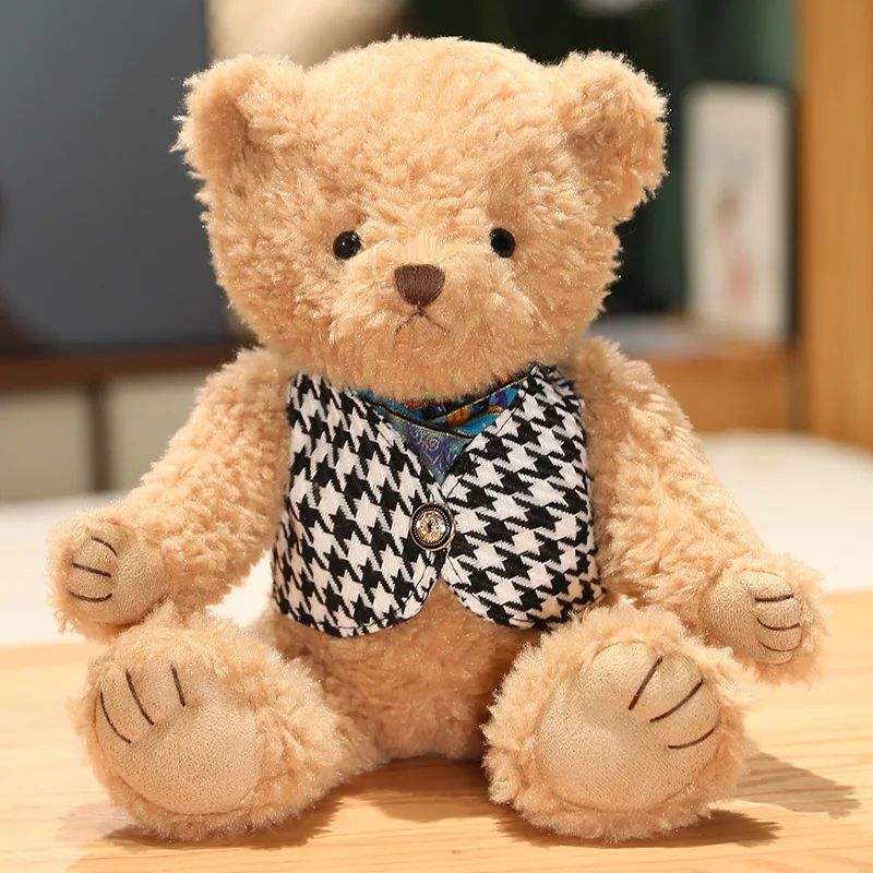 30cm Cartoon Houndstooth Vest Hairy Little Sitting Bear Creative Stuffed Plush Appease Doll High Quality Gifts For Kids
30cm Cartoon Houndstooth Vest Hairy Little Sitting Bear Creative Stuffed Plush Appease Doll High Quality Gifts For Kids