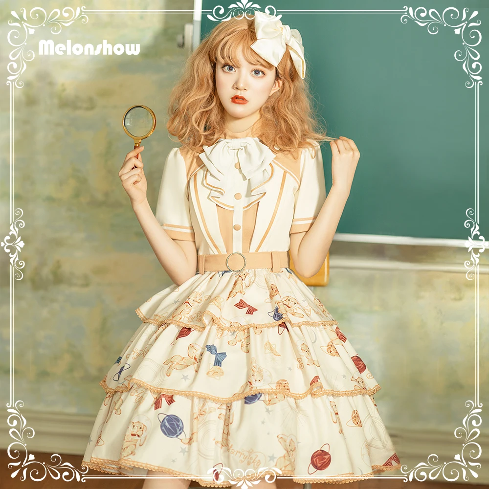 Japanese Sweet Lolita dress Kawaii OP Dress Princess Tea Party Dress for Women Vintage Victorian Gothic Cartoon Cute Rabbit Bow
Japanese Sweet Lolita dress Kawaii OP Dress Princess Tea Party Dress for Women Vintage Victorian Gothic Cartoon Cute Rabbit Bow
