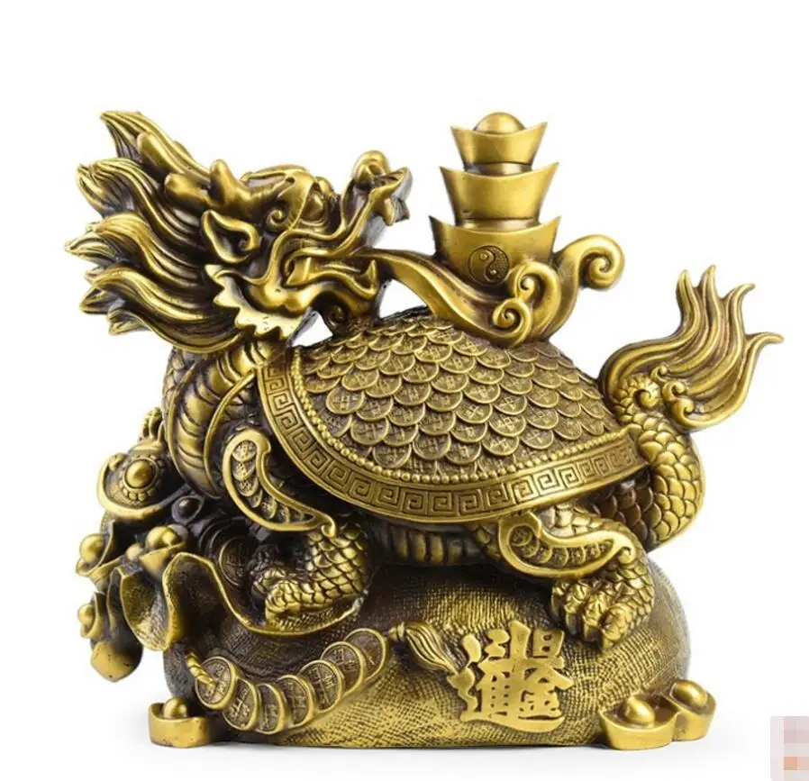 Copper Statue Pure copper dragon turtle ornaments, daily fighting, golden dragon head turtle home furnishing, drawing room, geom
Copper Statue Pure copper dragon turtle ornaments, daily fighting, golden dragon head turtle home furnishing, drawing room, geom